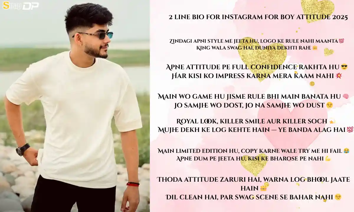 2 line bio for instagram for boy attitude 2025