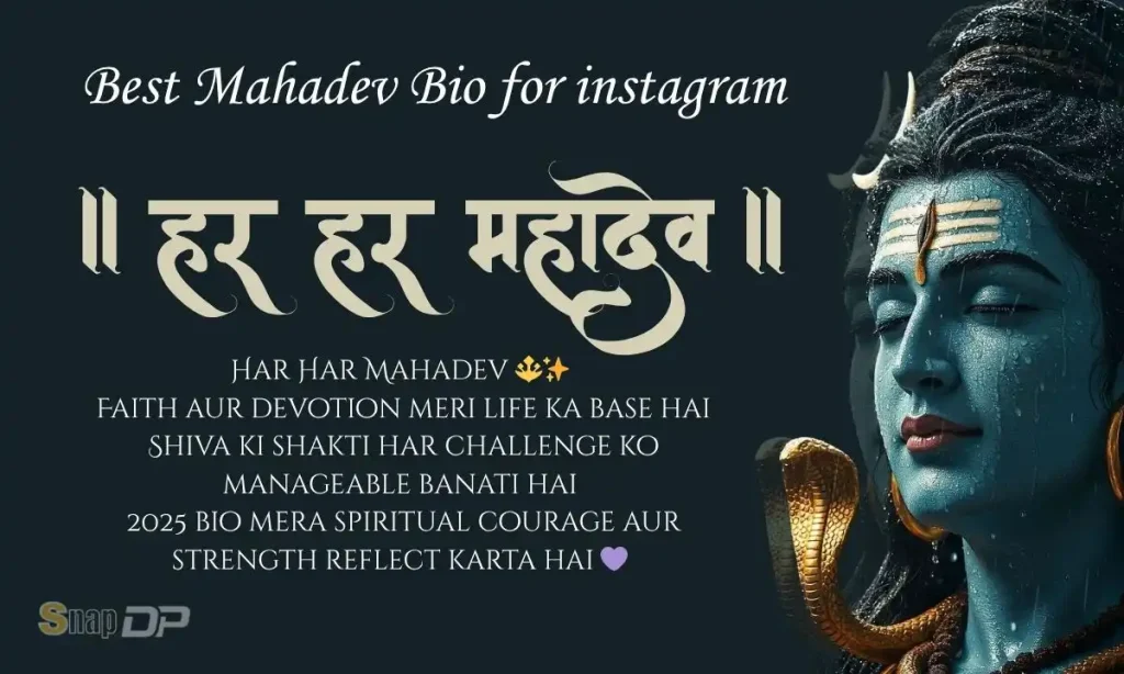 Best Mahadev Bio for instagram