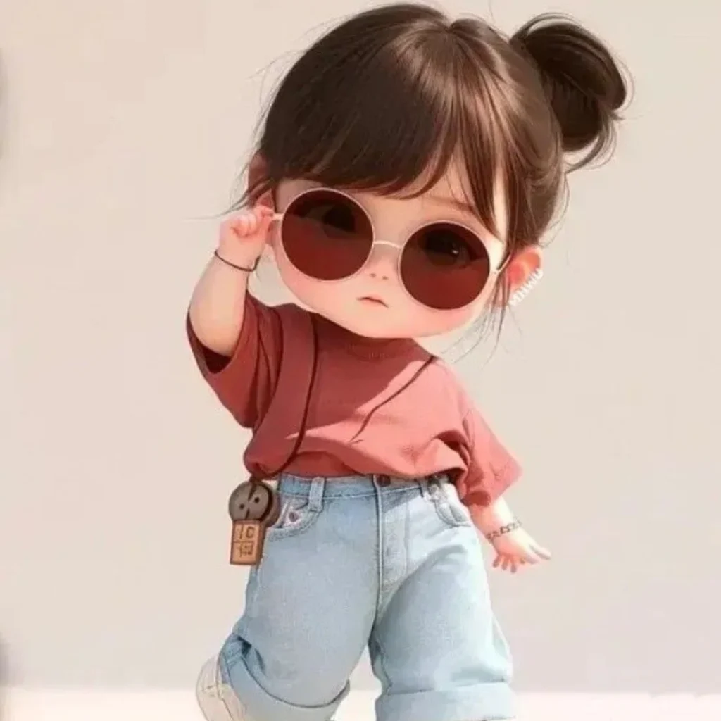 Instagram Girl DP Cartoon