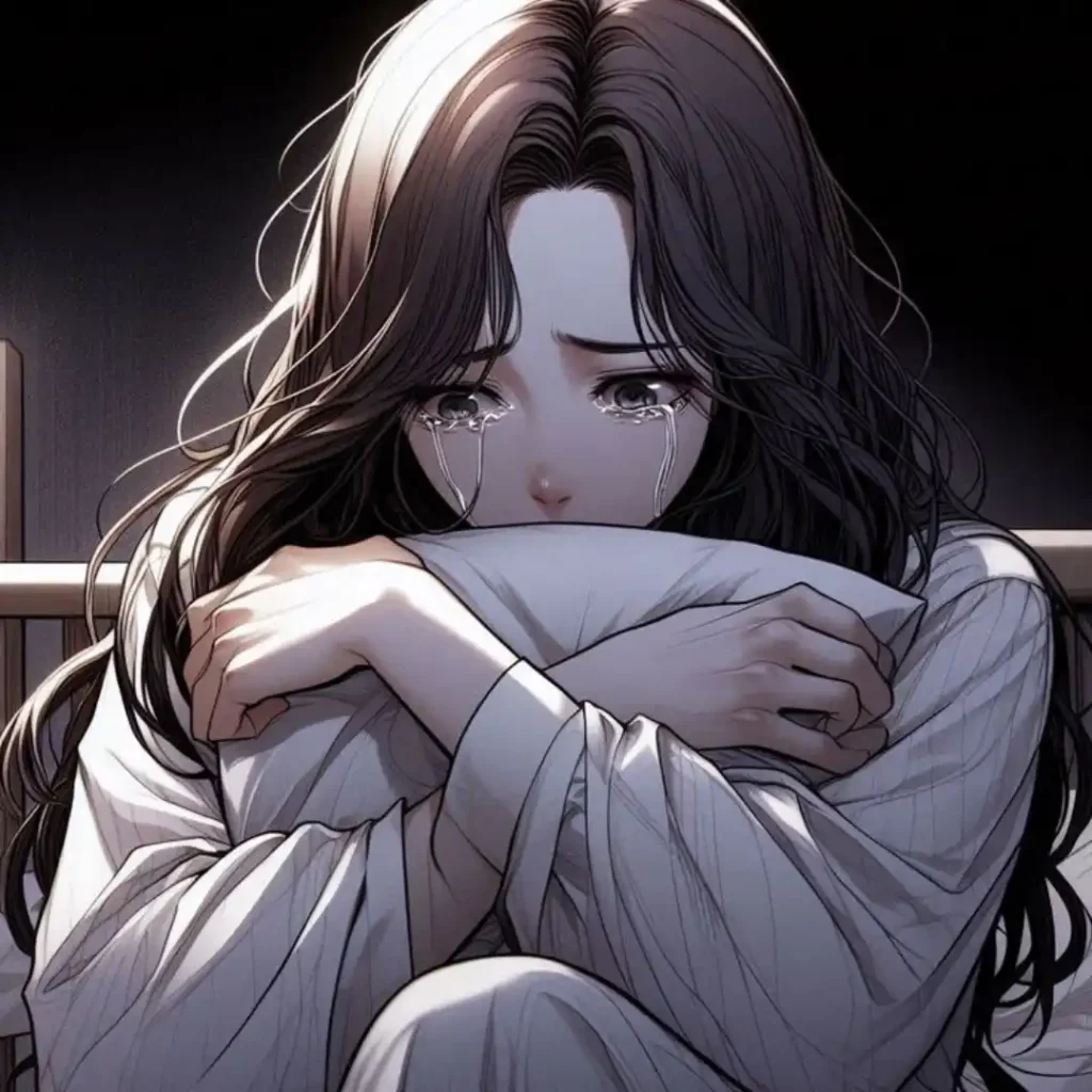 Alone Sad Cry Cirl DP Cartoon