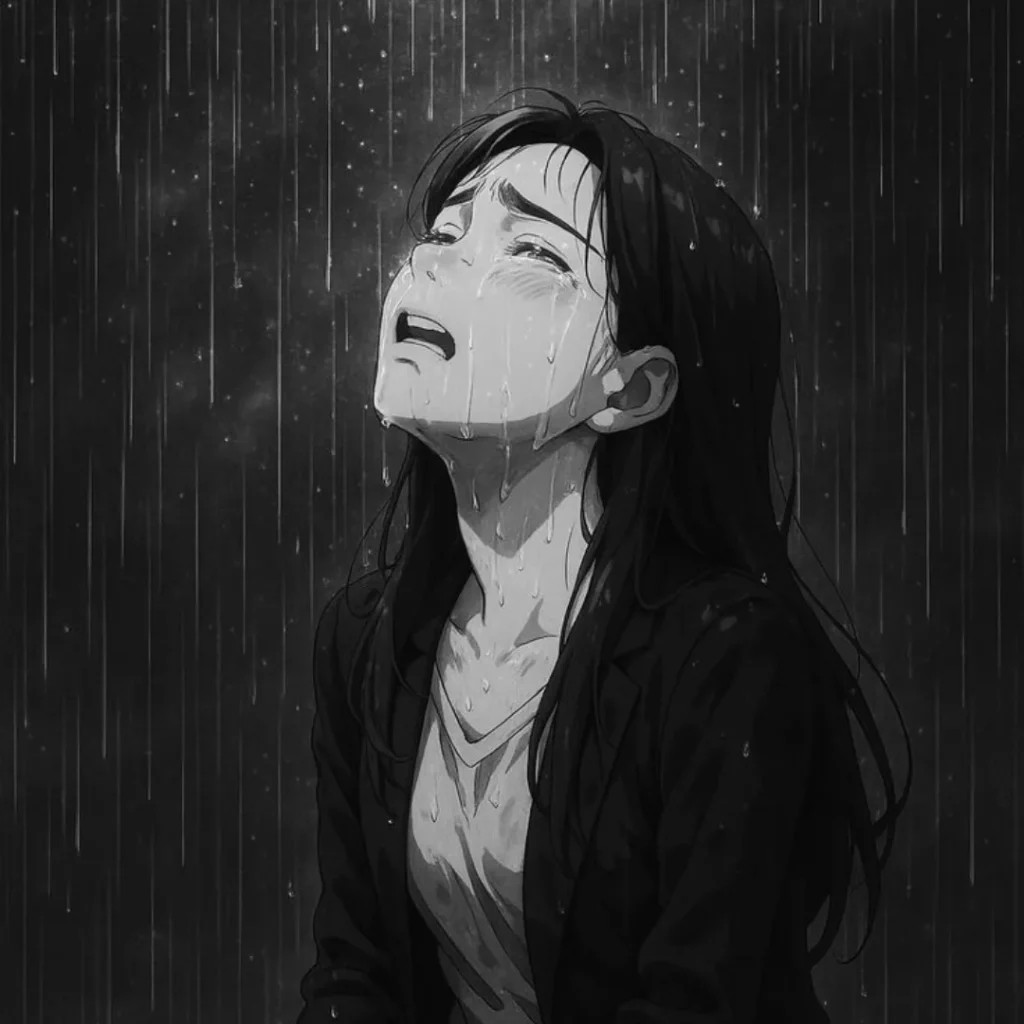 Alone Sad Cry Cirl DP Cartoon