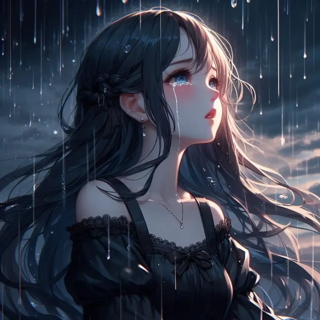 Alone Sad Cry Cirl DP Cartoon