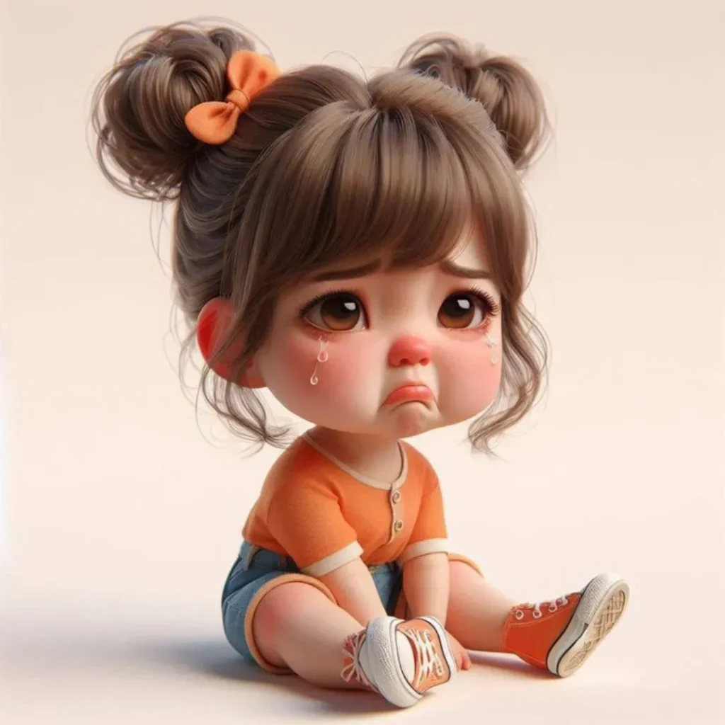 Alone Sad Cry Cirl DP Cartoon