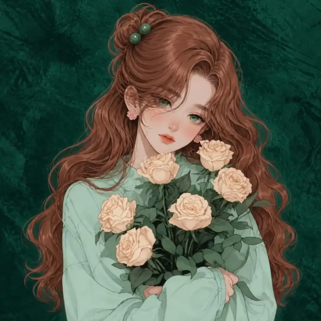 Beautiful Flowers DP Girl