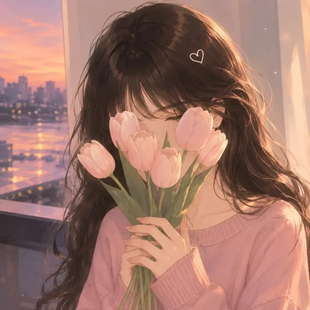 Beautiful Flowers DP Girl