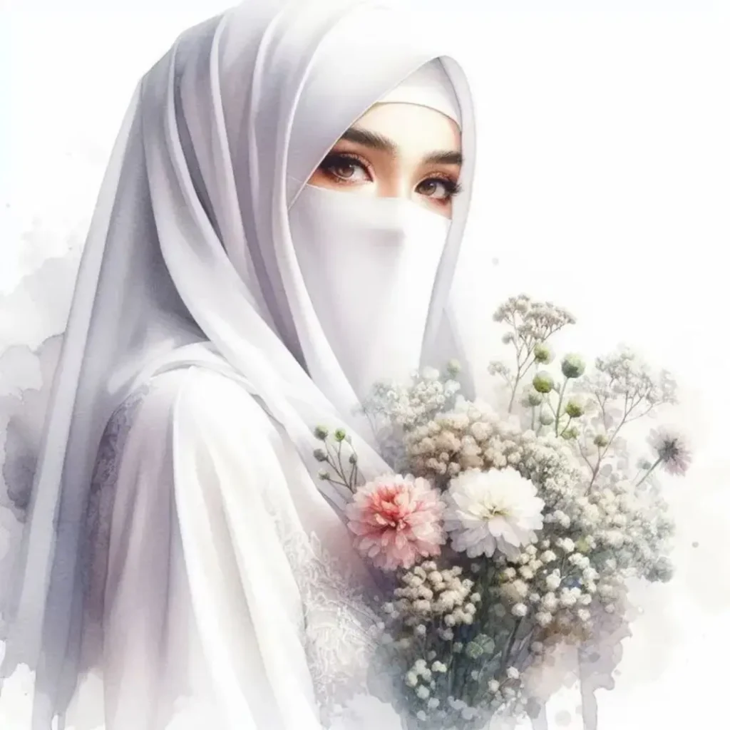 Hijab Girl With Flowers DP