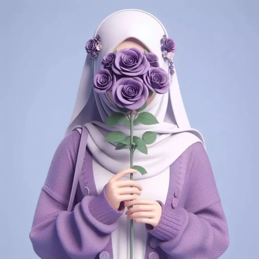 Hijab Girl With Flowers DP