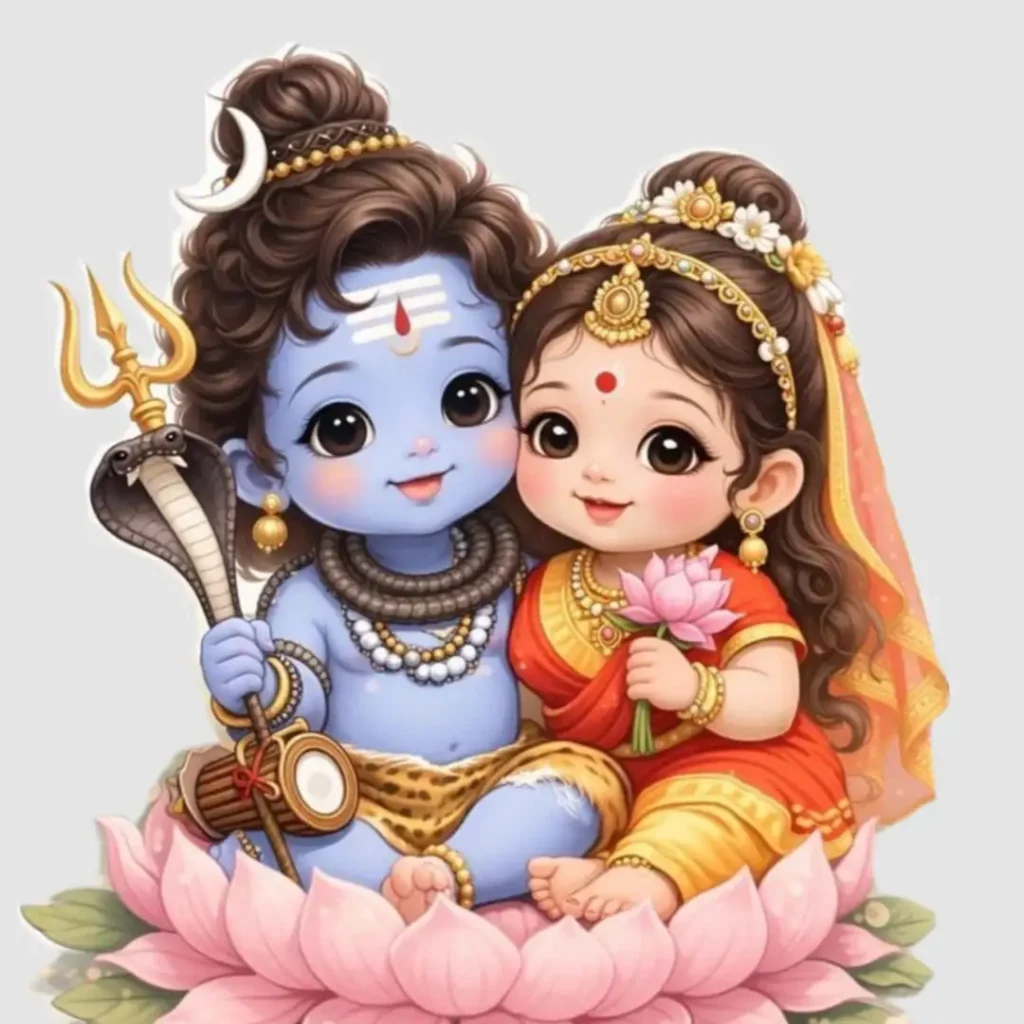 Shiv Parvati Pic DP Cartoon