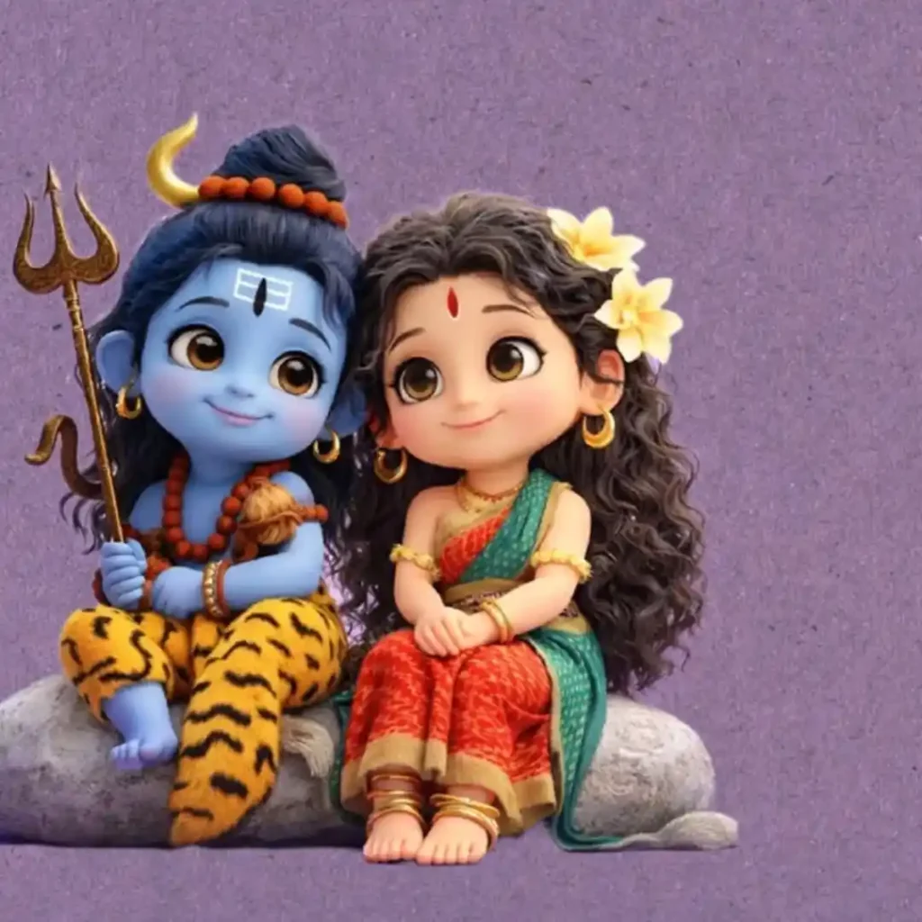 Shiv Parvati Pic DP Cartoon