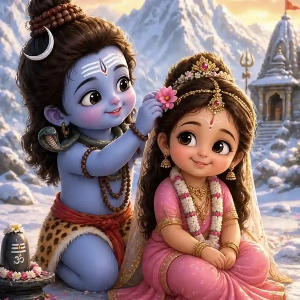 Shiv Parvati Pic DP Cartoon