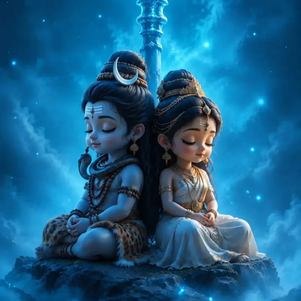 Shiv Parvati Pic DP Cartoon