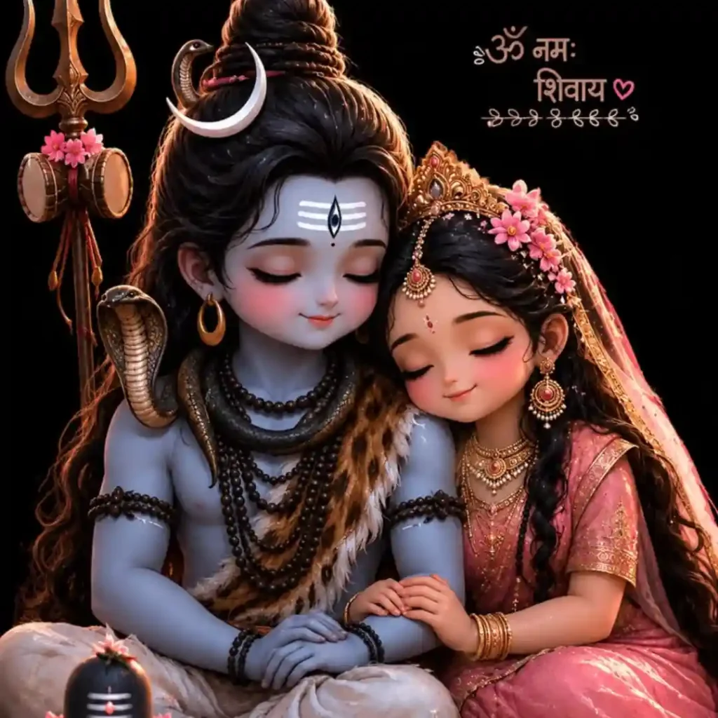 Shiv Parvati Pic DP Cartoon