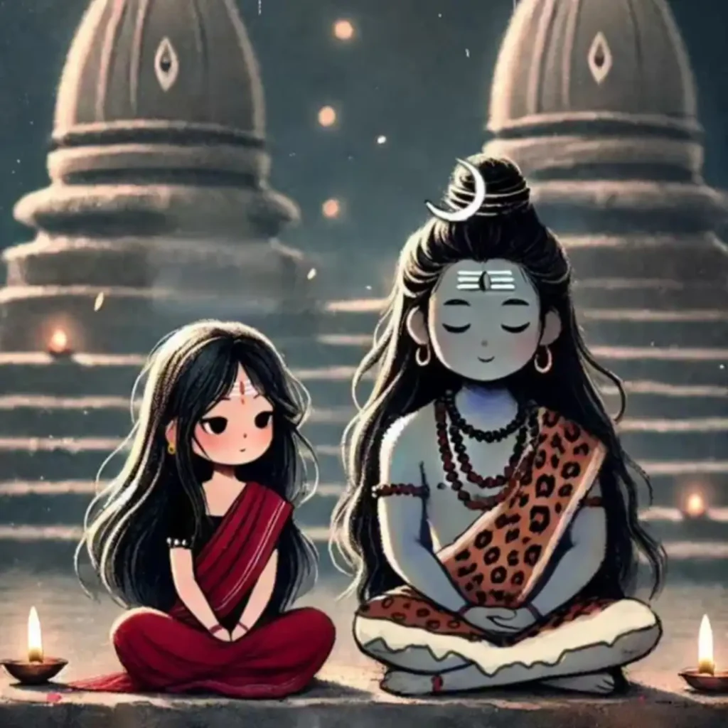 Shiv Parvati Pic DP Cartoon