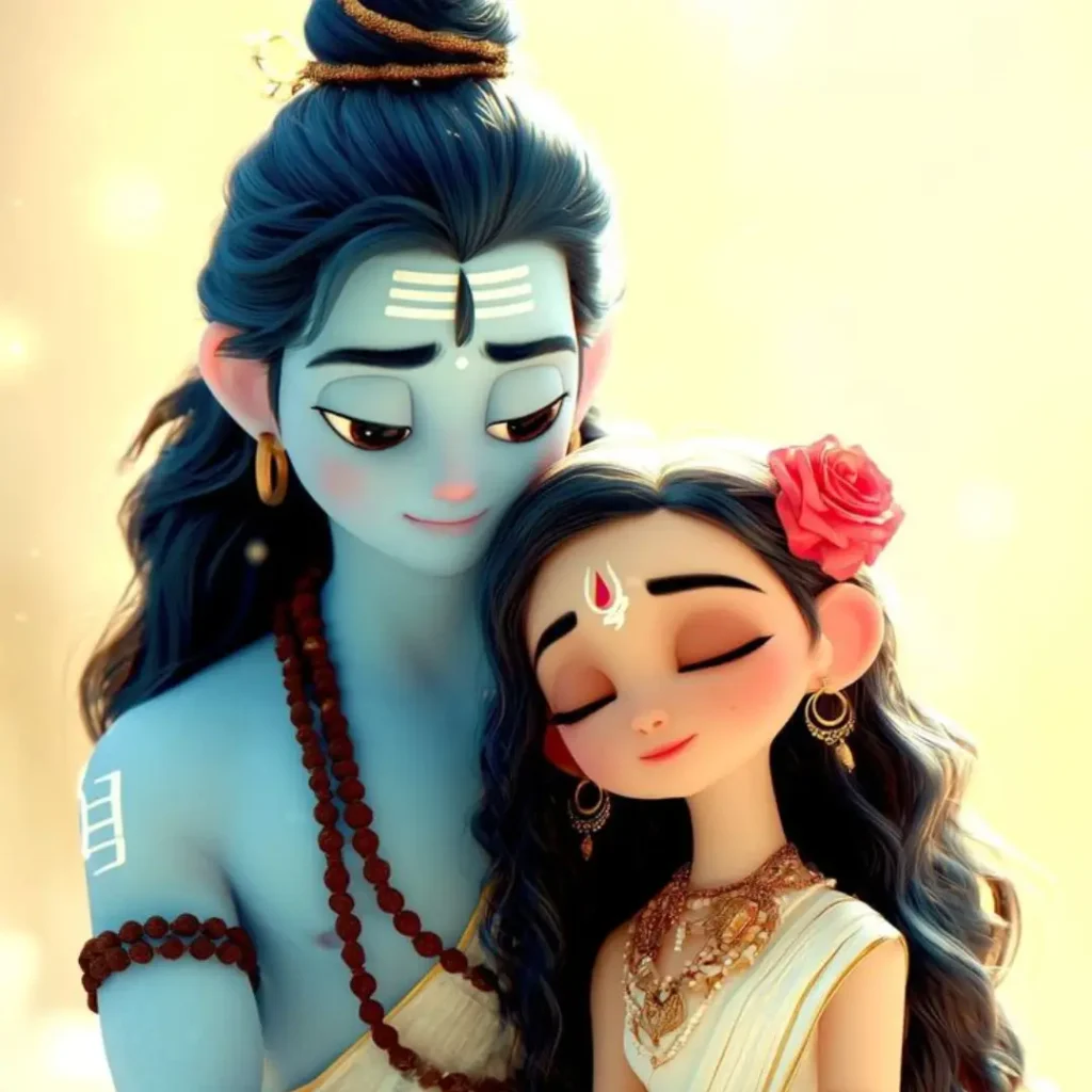 Shiv Parvati Pic DP Cartoon
