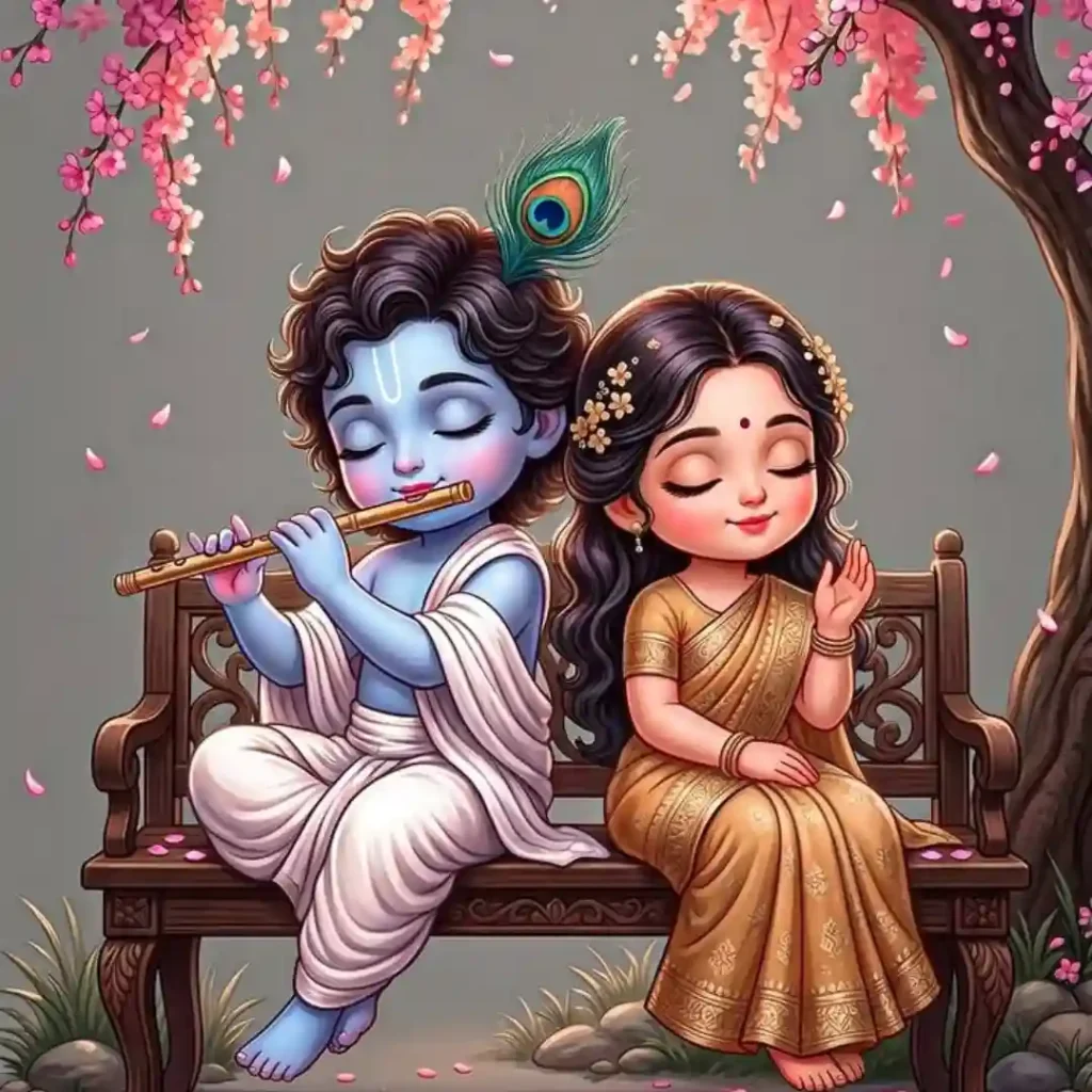 radha krishna love dp