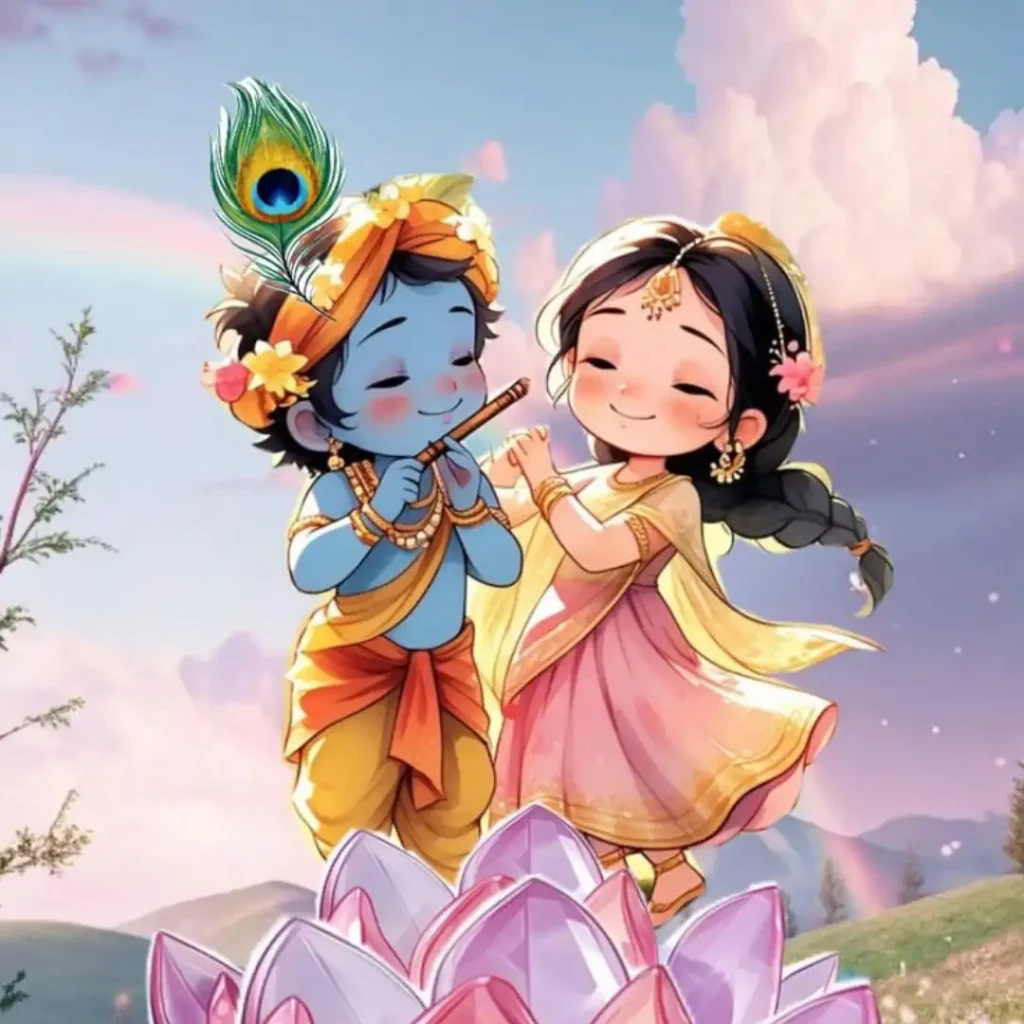 radha krishna love dp