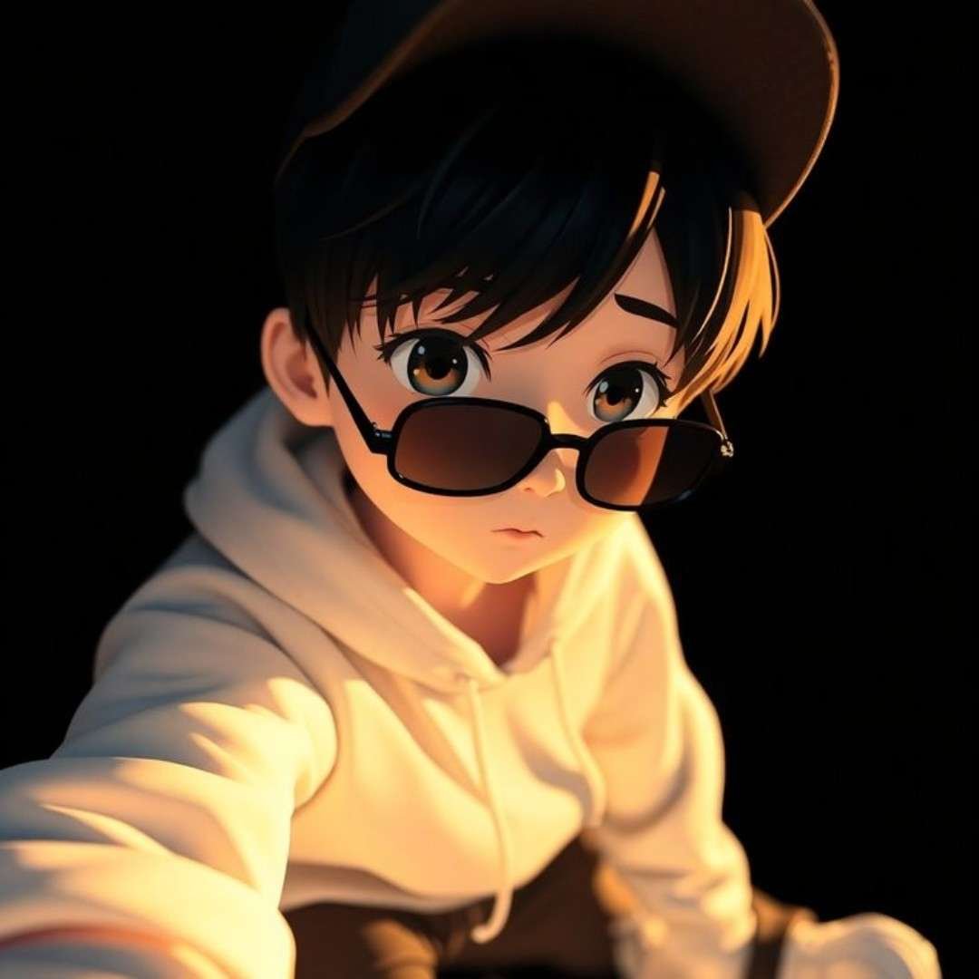 Stylish Attitude Cartoon Boy DP