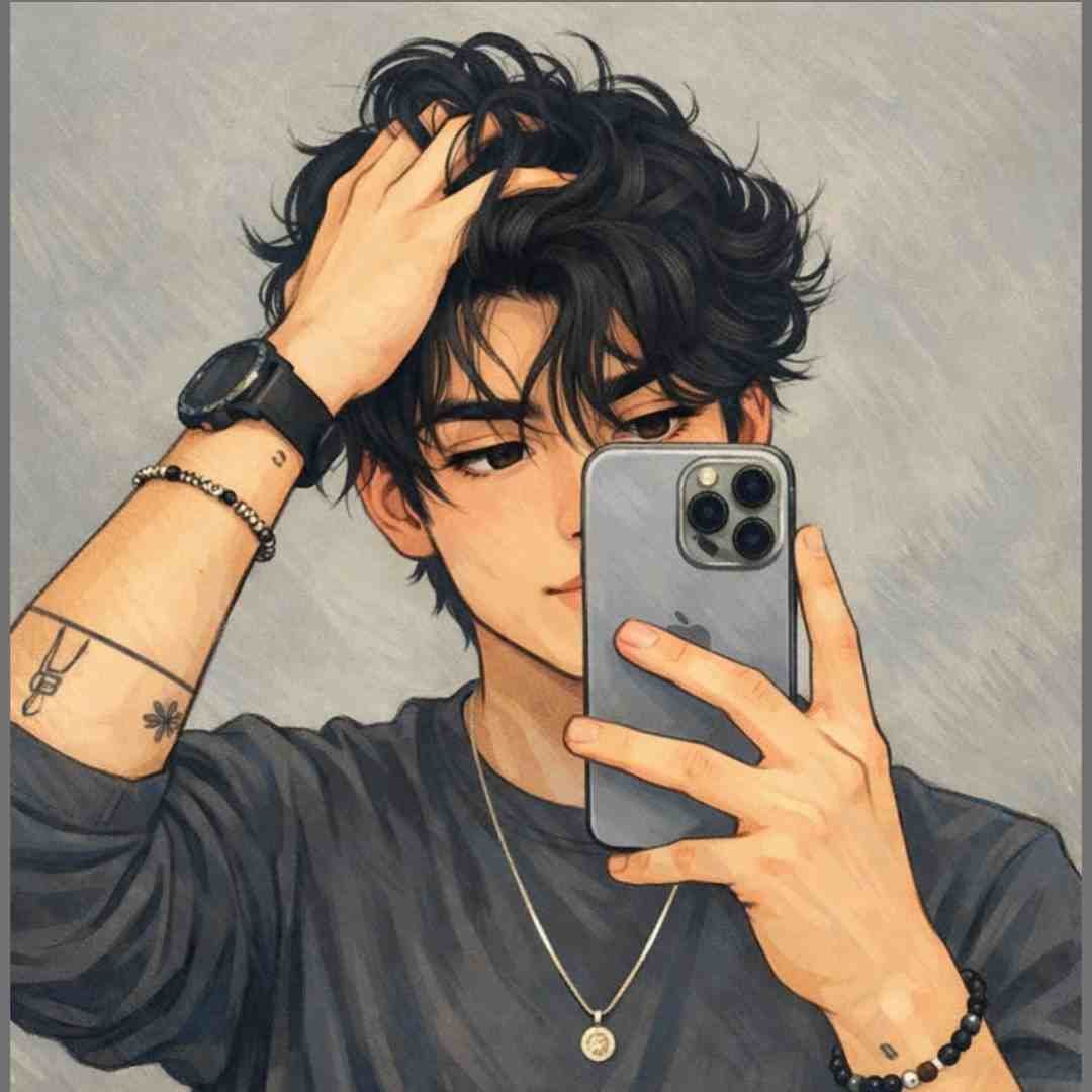 Stylish Attitude Cartoon Boy DP
