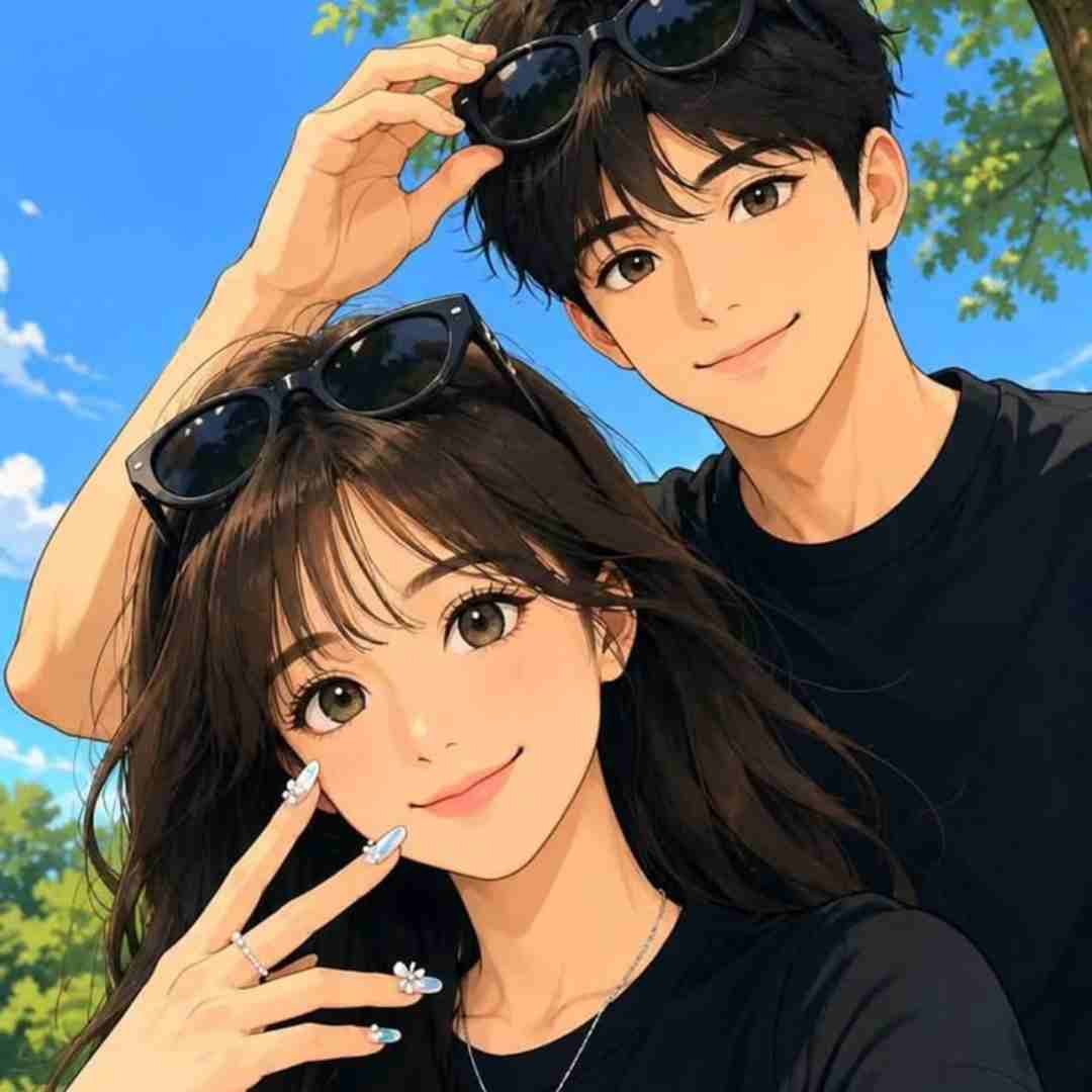 Cute Anime Couple DP For Instagram