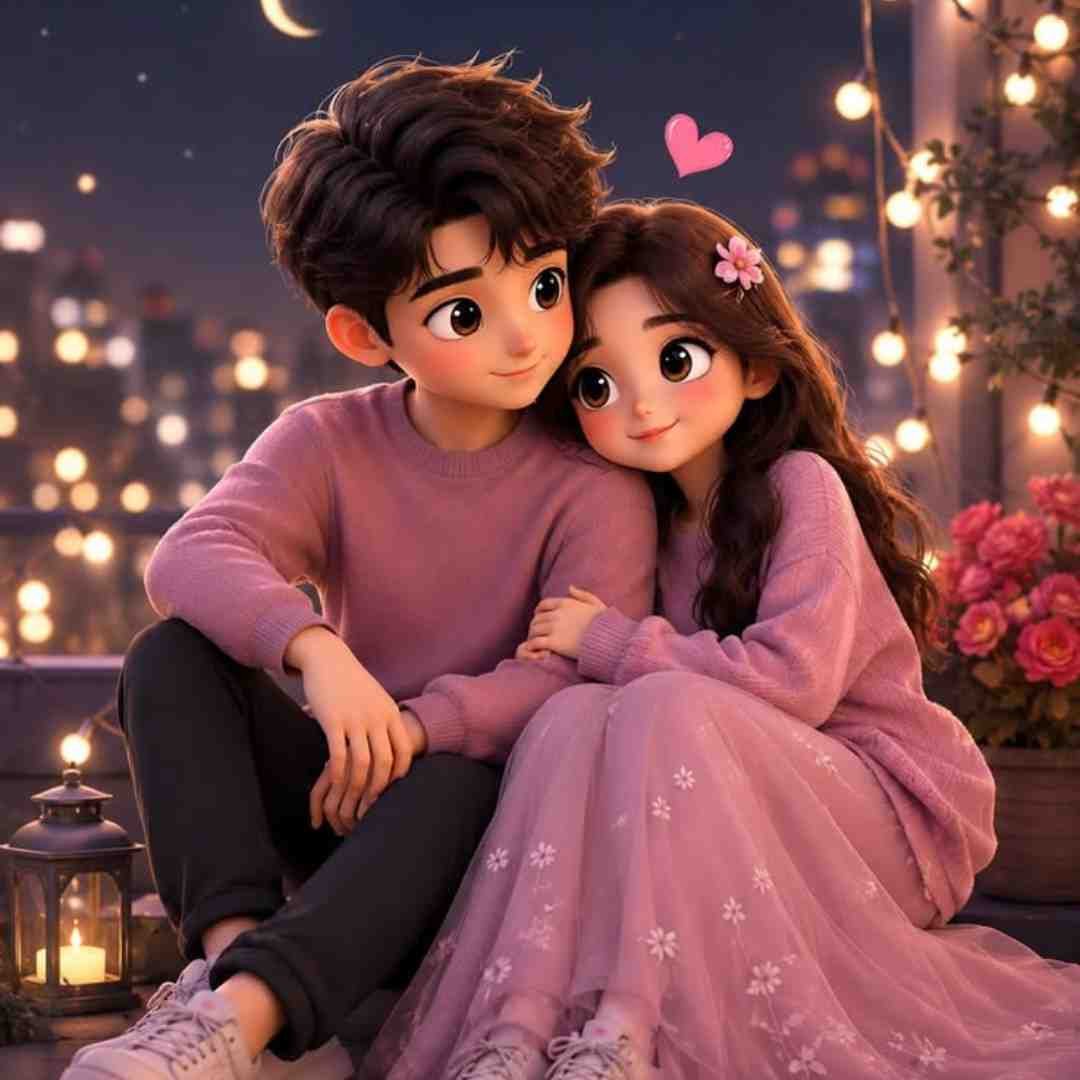 Couple DP for Instagram Cartoon