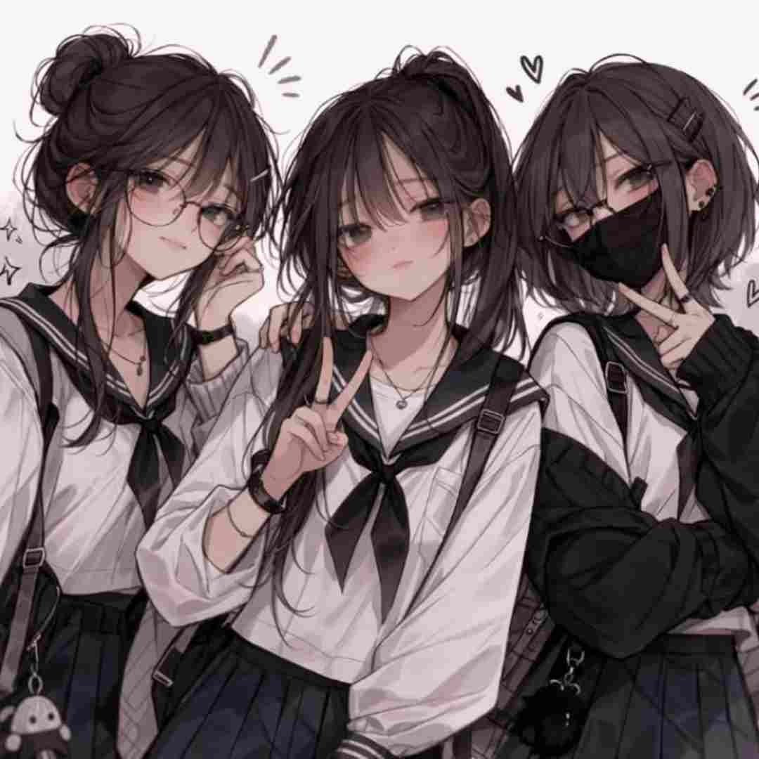 3 Friends Group DP Girls Cute