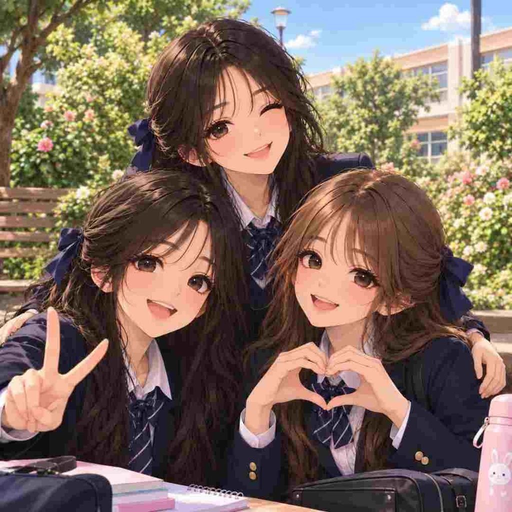 3 Friends Group DP Girls Cute